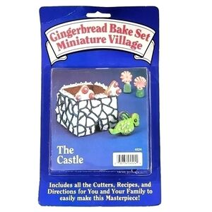 Vintage New Fox Run Craftsmen Gingerbread Bake Set Miniature Village The Castle